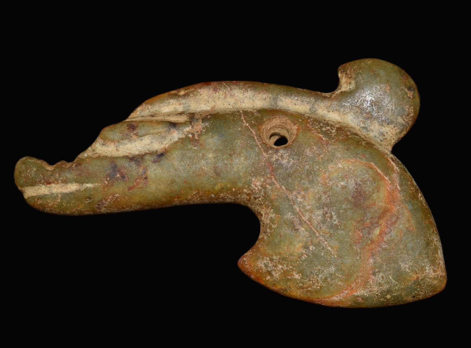 Hand Carved Jade Amulet in Archaic Style, Late Qing to Republic Period (1 of 7)