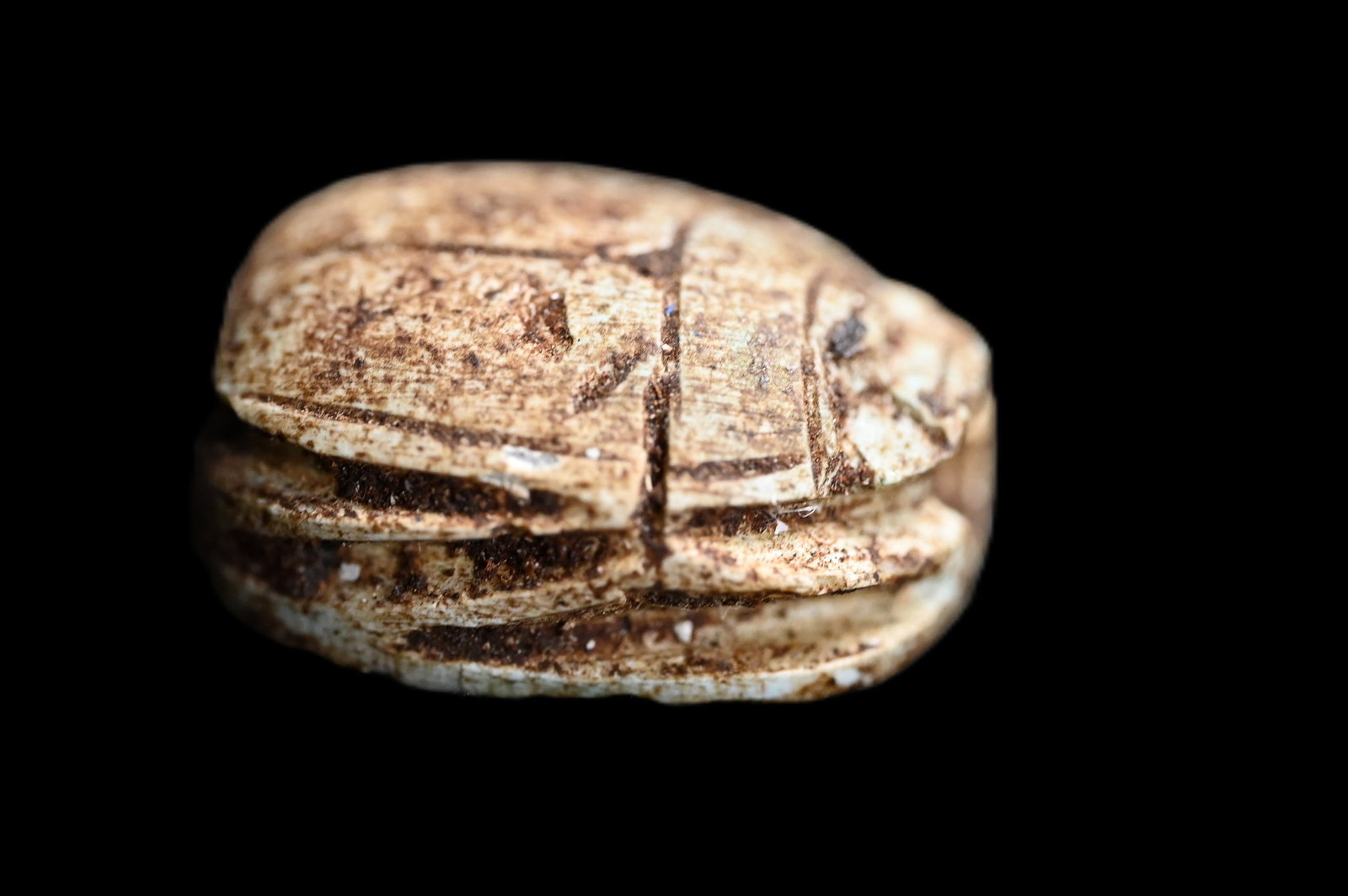 Ancient Egyptian Steatite Scarab 1550-1070 B.C. Egyptian Heiroglyph engraved 1 1/8" long. (1 of 6)