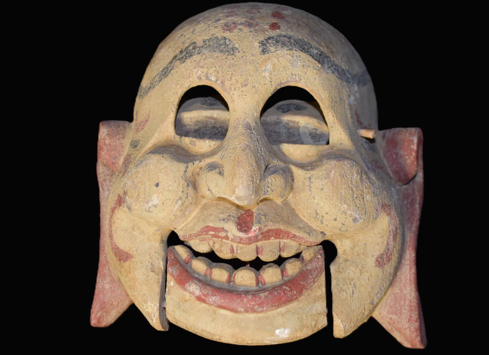 Mid-Century Southeast Asian Carved Wooden Theater Mask with Moving Jaw and Rolling Eyes (1 of 8)
