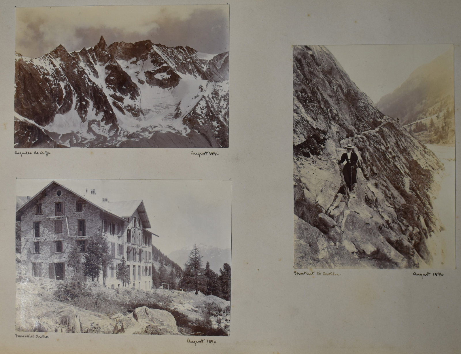 1896 Double Sided Albumen Photographs of the French/Swiss Alps – Mont Blanc, Aiguilles du Midi, (1 of 9)