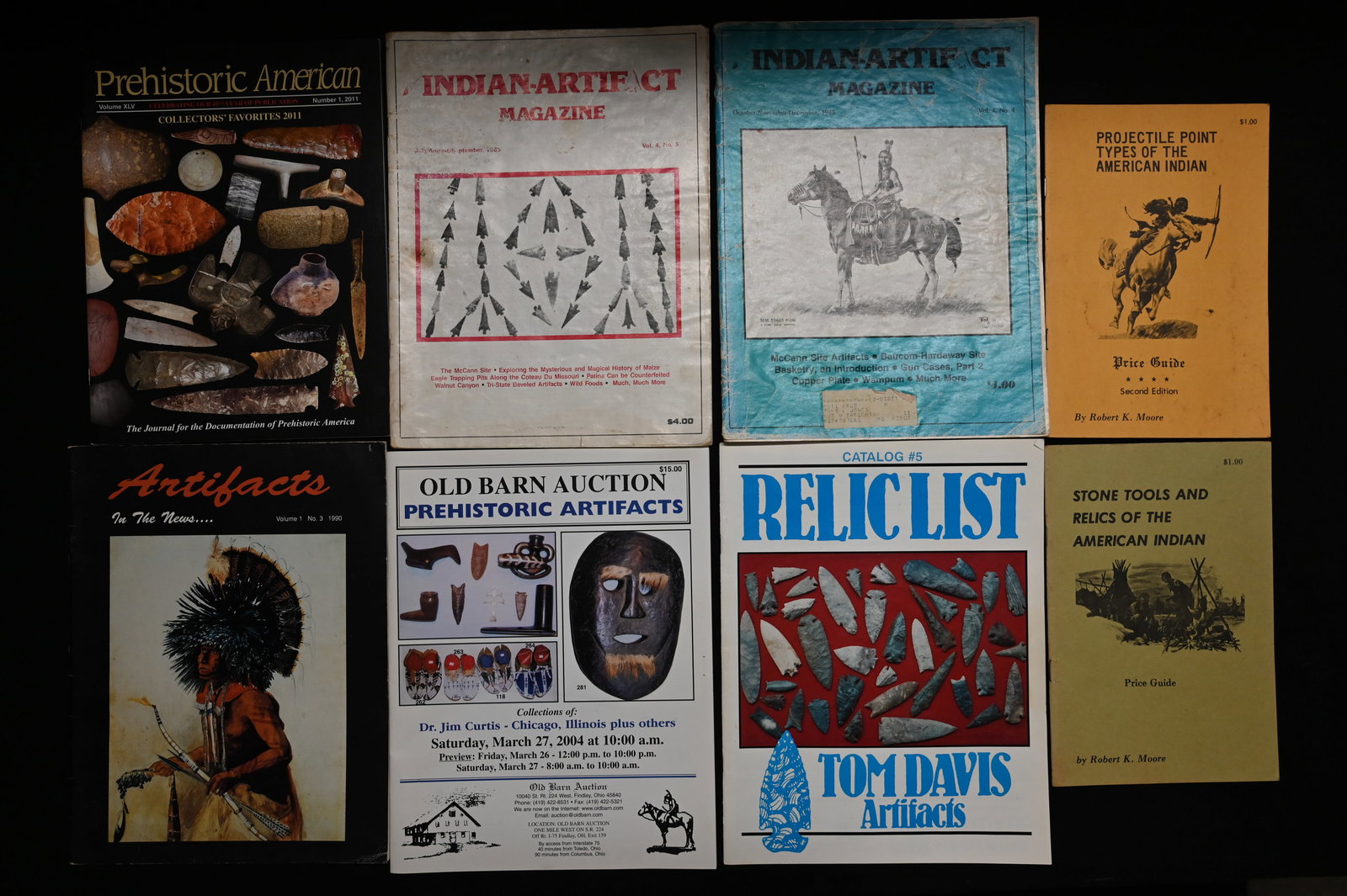 Group of Misc. Indian Artifact Magazines and Pamplets. Includes Stone Tools and Relics of The (1 of 5)