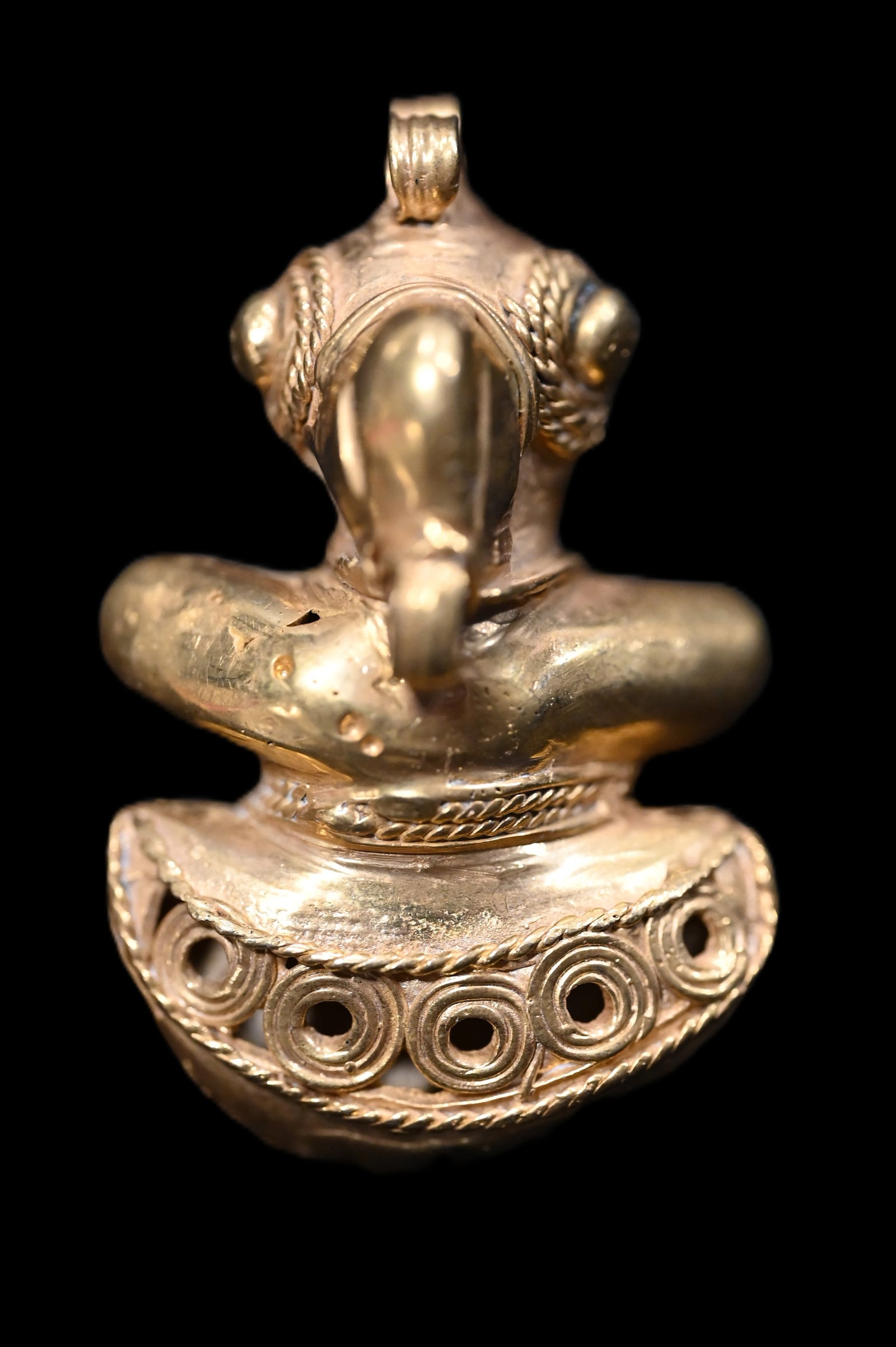 Tairona Tumbaga Pendant Figure.: These Pendants which are still made today have a gold content that is unknown. The knowlede of making them have been passed down for several generations.