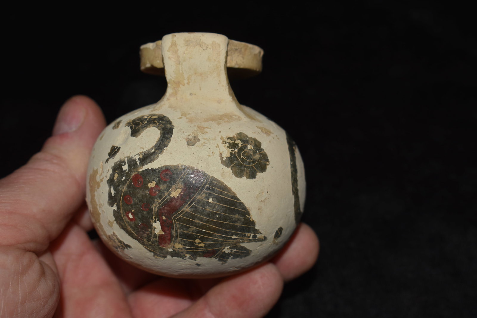 19th to Early 20th Century Egyptian Style Painted Miniature Vessel, “Poison Bottle (1 of 7)