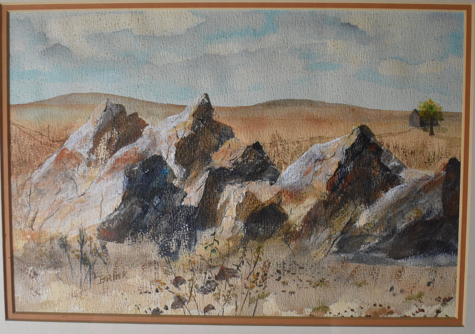 L. Brink (20th Century) - Southwestern Desert Landscape, Watercolor on Paper, Signed (1 of 4)