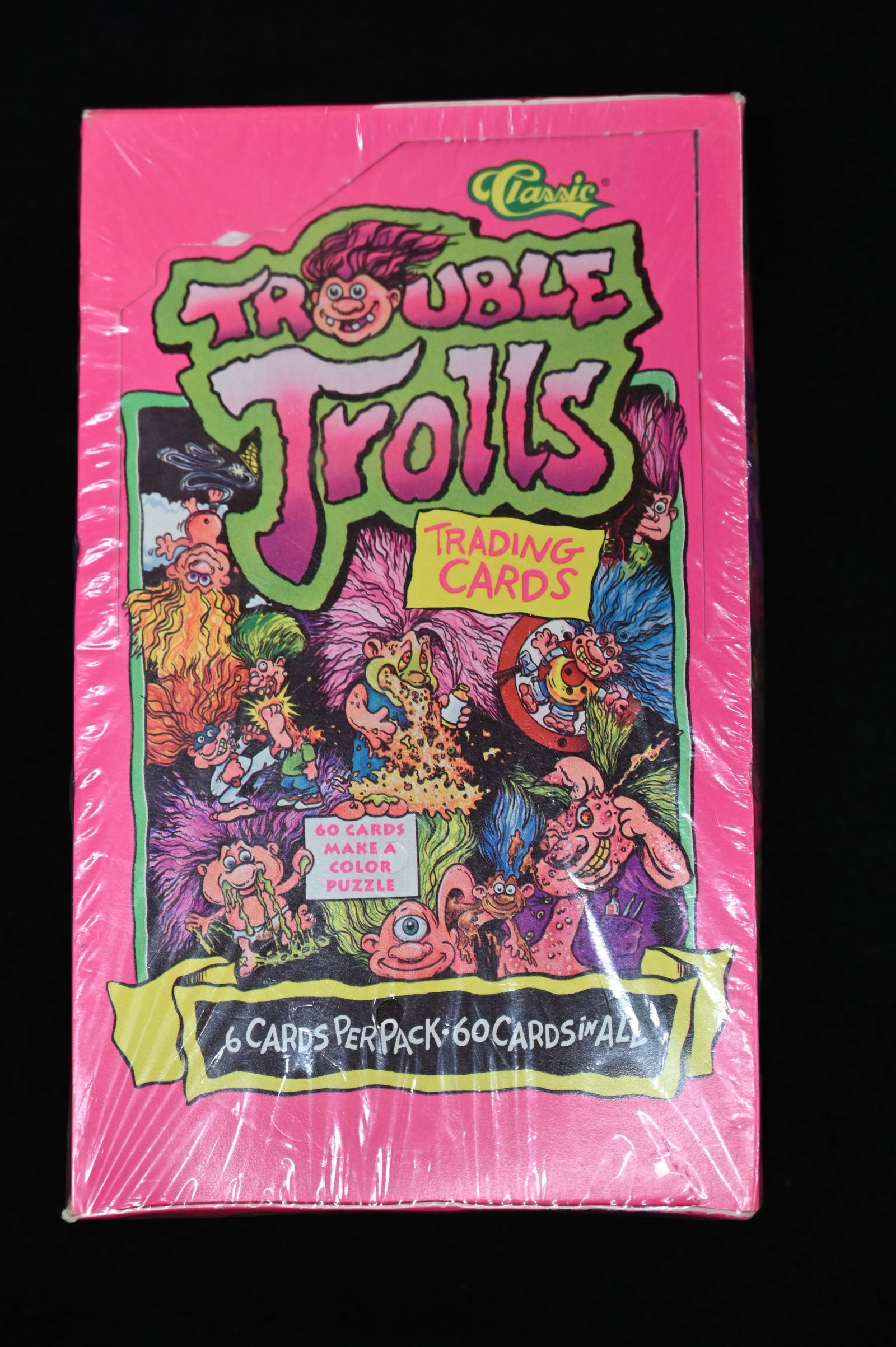 1992 Classic Trouble Trolls Factory Sealed Box of Packs. (1 of 4)