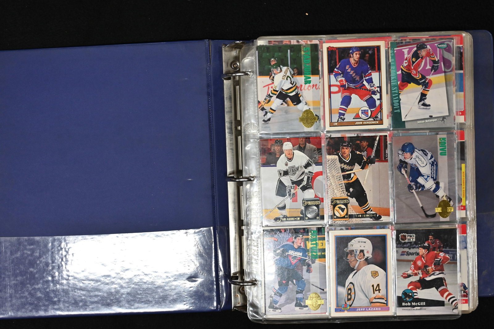 Binder of 80's & 90's Hockey Cards Approx. 45 pages. (1 of 8)