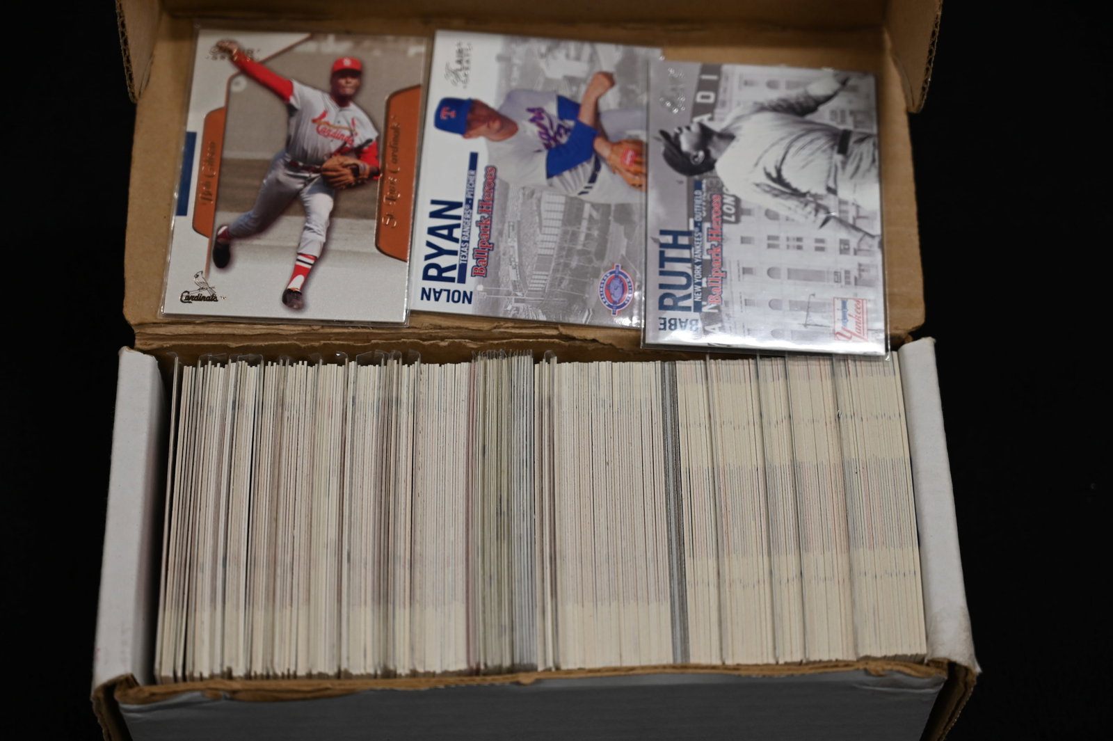 2003 Fleer Flair Greats Baseball Cards with Ballpark Heroes, Classic Numbers, and 1 game used. (1 of 4)