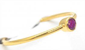 10k Gold Ruby solitaire ring sz8: New. Handmade ring with natural stone solitaire. Very beautiful uniquely designed ring Solid 10k gold natural stone