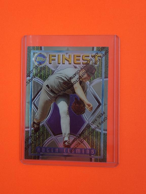 Roger Clemens. 1995 Topps Finest Roger Clemens #185 Boston Red Sox. Excellent Condition: 1995 Topps Finest Roger Clemens #185 Boston Red Sox. Excellent Condition
