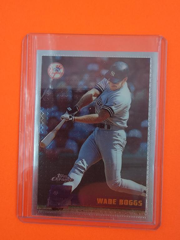 WÃ de Boggs. WADE BOGGS 1996 Topps Chrome #127 Rare Yankees Baseball Card - NM: WADE BOGGS 1996 Topps Chrome #127 Rare Yankees Baseball Card - NM