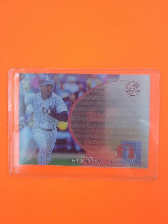 Derek Jeter. 1997 Upper Deck UD3 Derek Jeter Future Impact #55 NY Yankees Hologram Sharp. Ex (1 of 2)