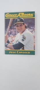 Jose Canseco: Jose Canseco Oakland A's Outfielder. Collectors Marketing Corp Collect-A-Books Autographed. Excellenr Condition.