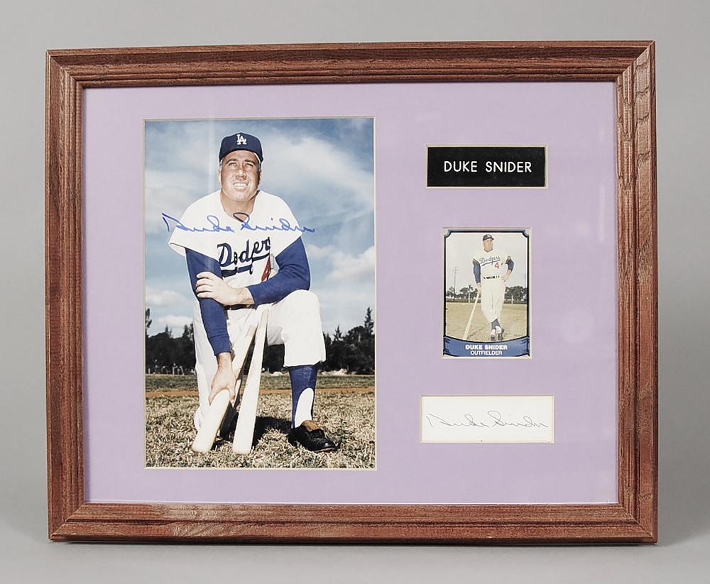 Duke Snider Dodgers Signed and Framed Memorabilia (1 of 2)