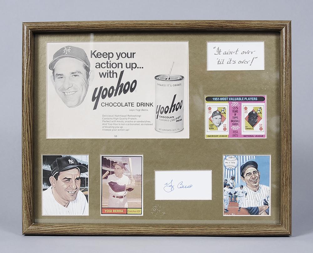 Yogi Berra Signed and Framed Memorabilia (1 of 2)