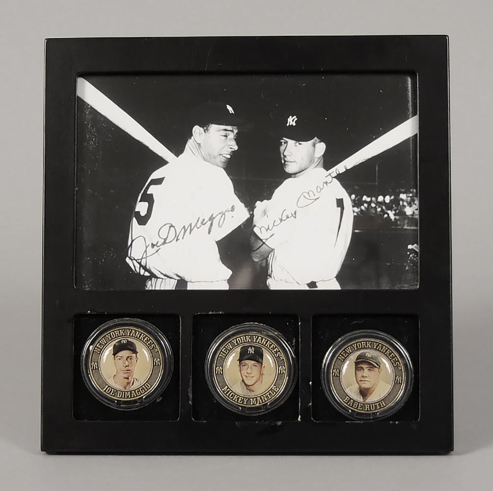 Yankees Joe DiMaggio Mickey Mantle Medallions (1 of 3)