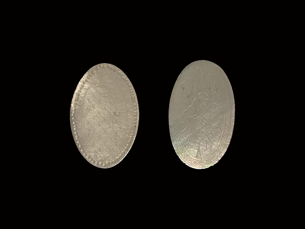 Chinese Mother of Pearl Carved Gaming Counters (1 of 5)