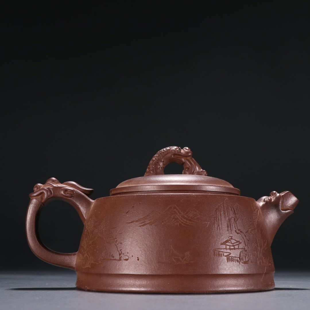 Famous purple clay dragon pattern teapot (1 of 9)