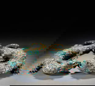 Before the Ming Dynasty, there was a pair of dragons inlaid with gold and silver and turquoise (1 of 11)