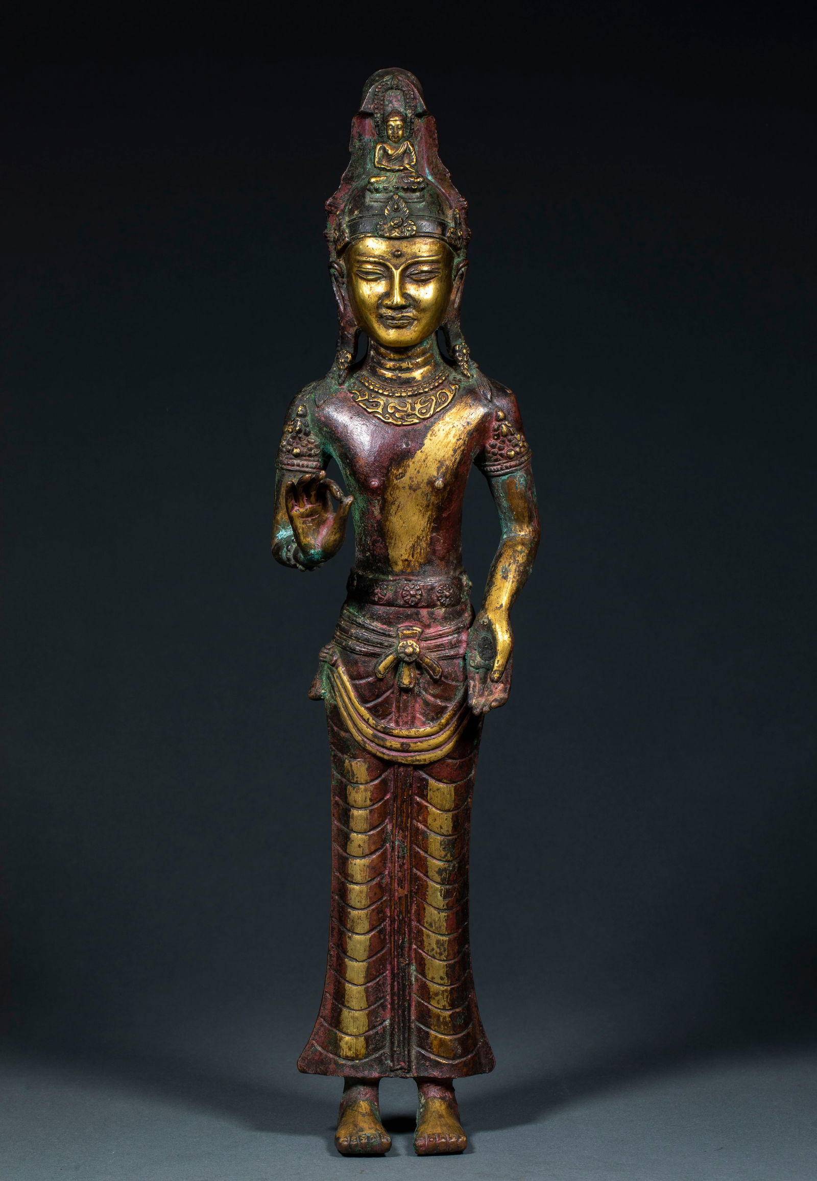 Gilt Bronze Acarya Dali Buddha (Ming or Pre-Ming Dynasty) (1 of 16)