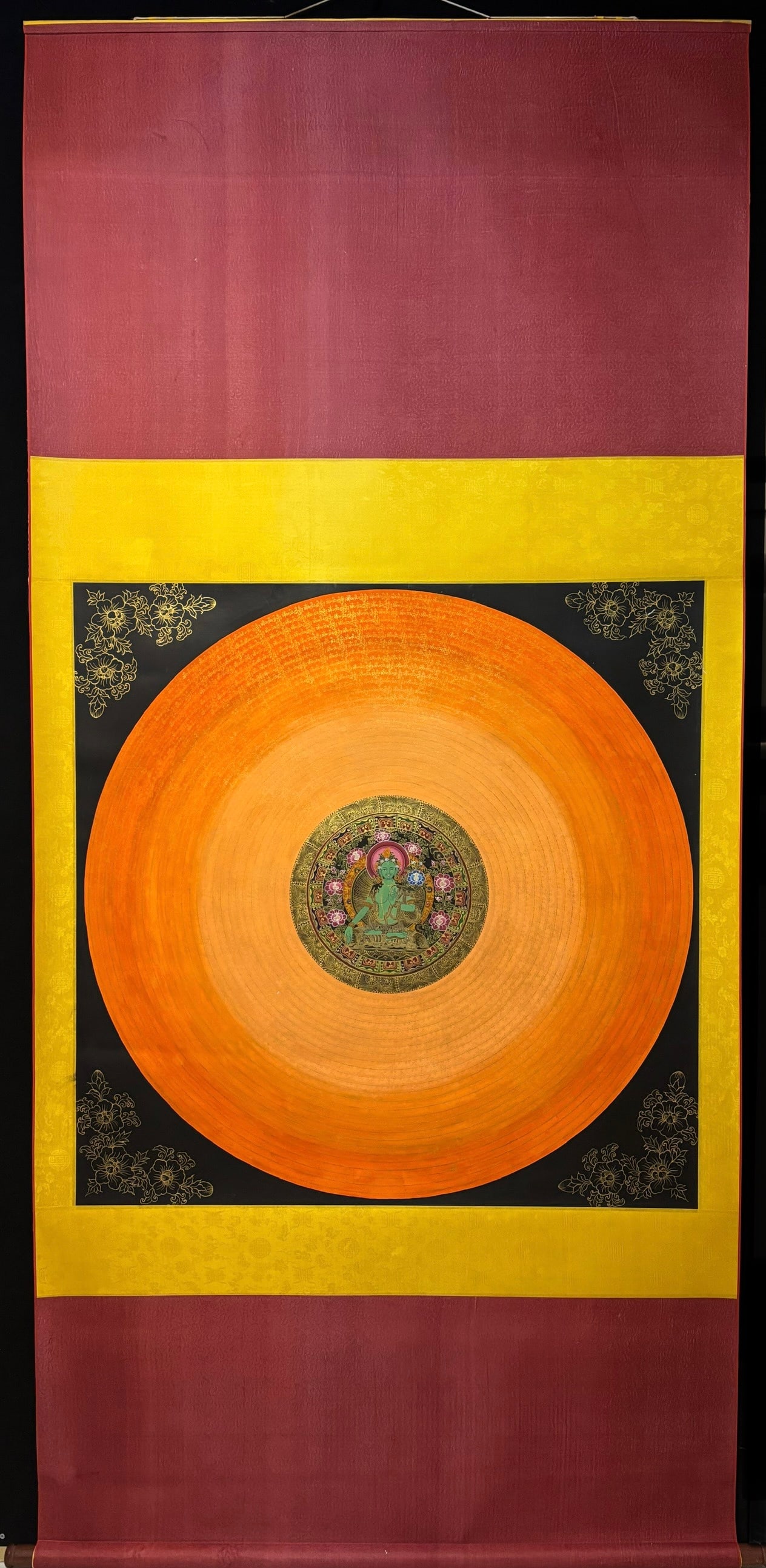 Thangka, Standing Scroll of Tara Zengji with Complete Blessings and Wisdom (1 of 9)