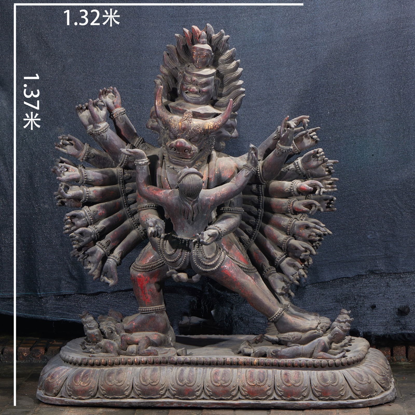 Yamantaka Vajra Statue (Dry Lacquer Technique), Pre-Ming Dynasty (1 of 16)