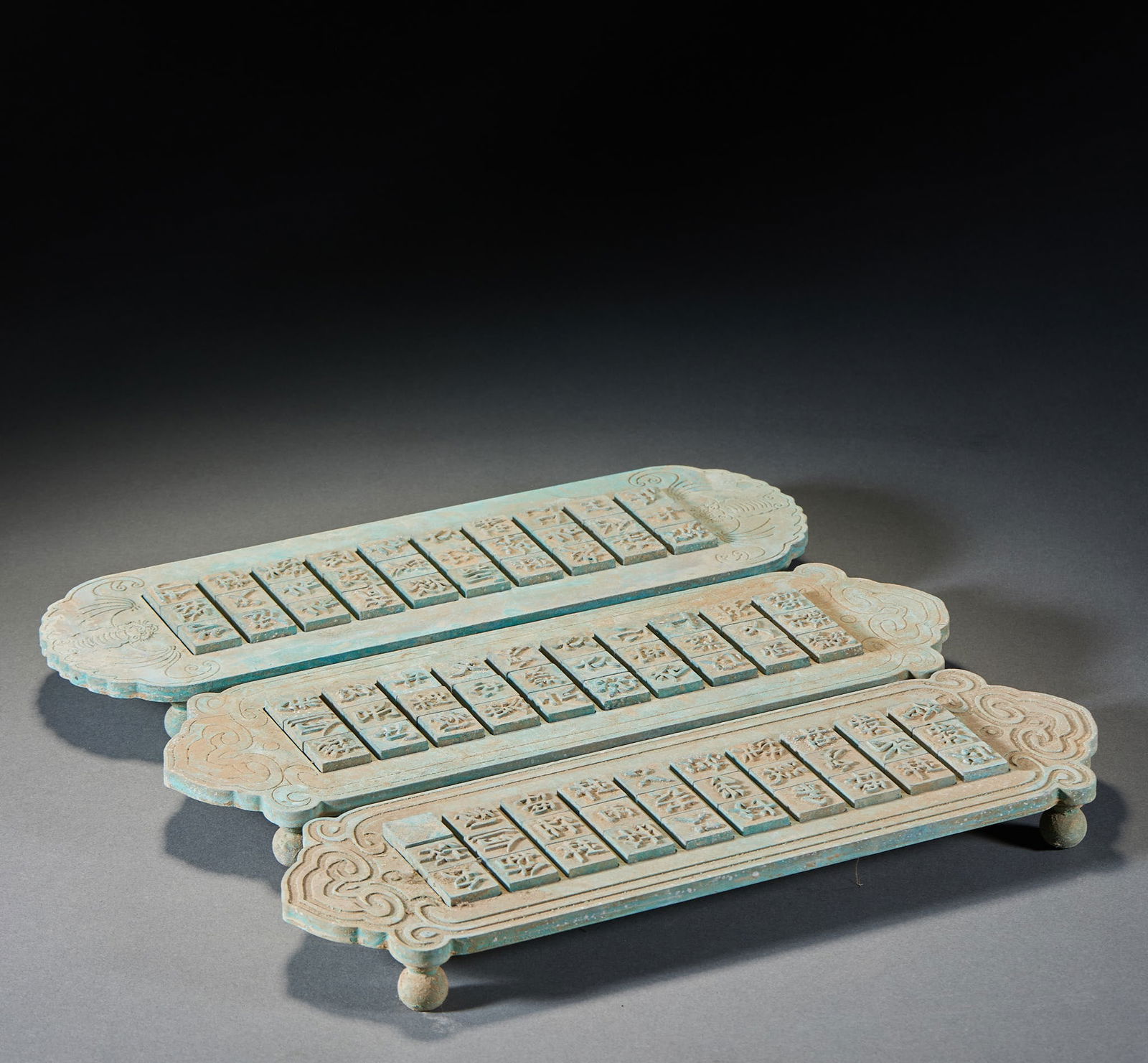 A Set of Three Ancient Chinese Movable Type Printing Blocks (1 of 12)