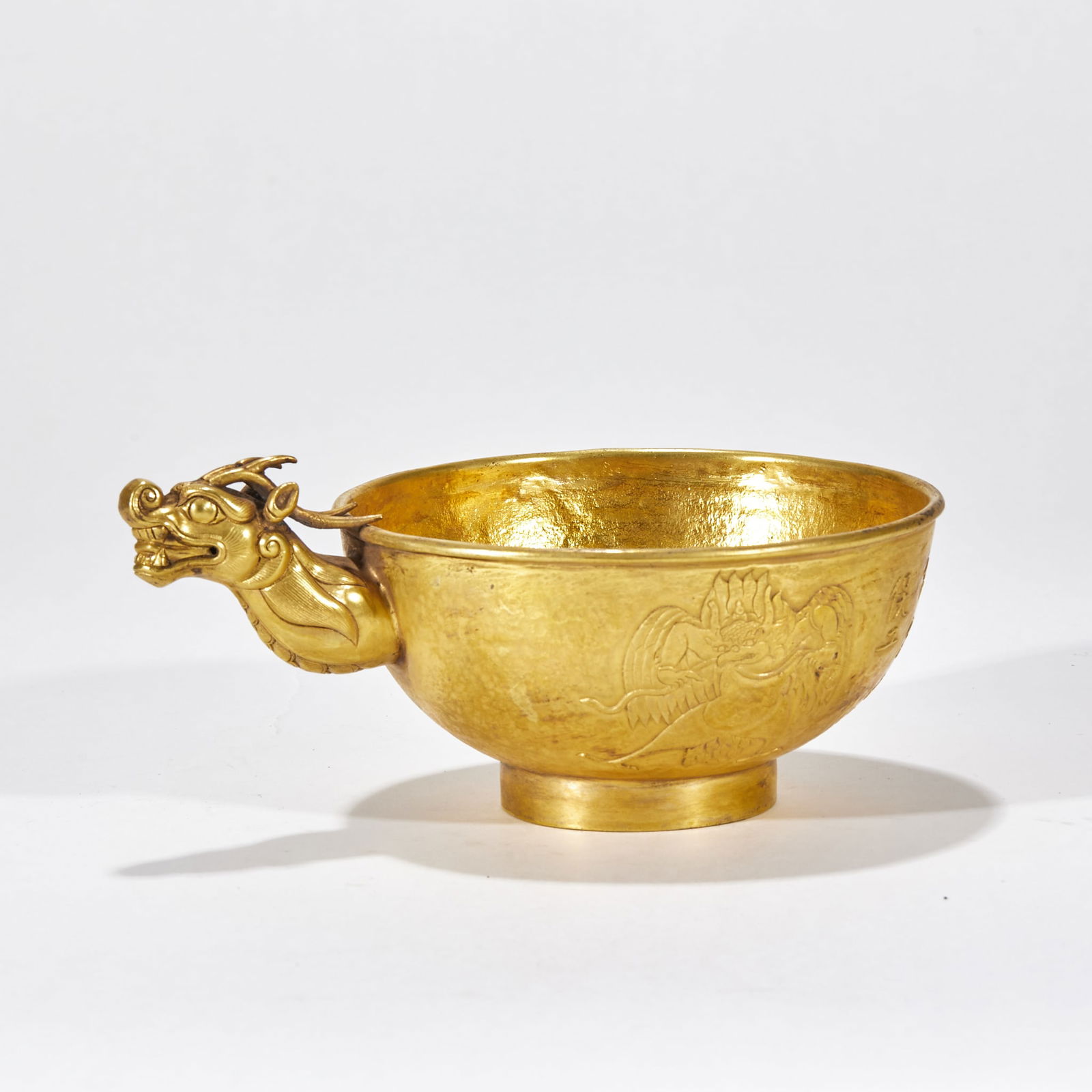 Gilt-Bronze Dragon-Head Bowl, Pre-Ming Dynasty (1 of 10)