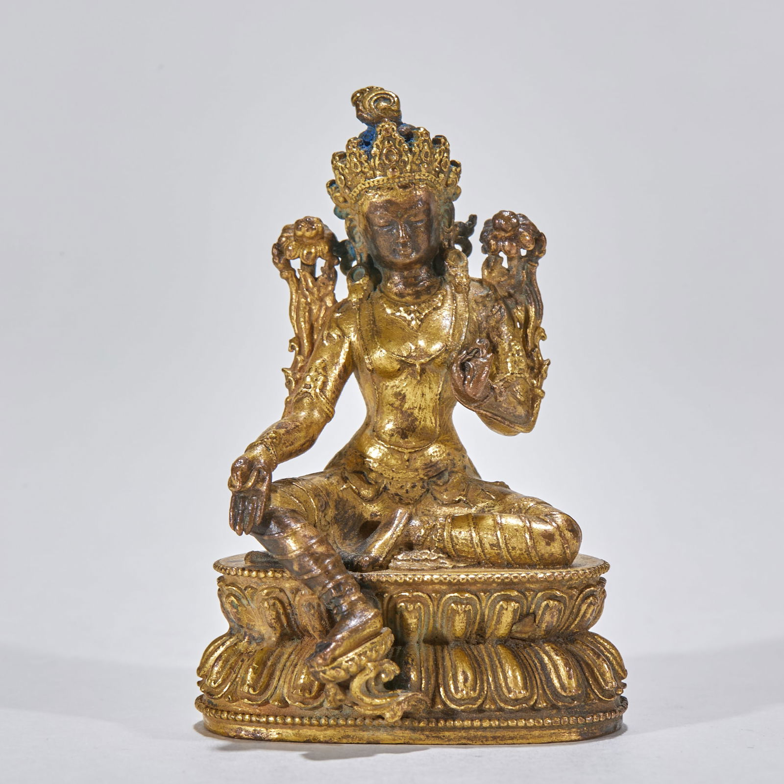 Gilt-Bronze Seated Statue of Tara (1 of 6)