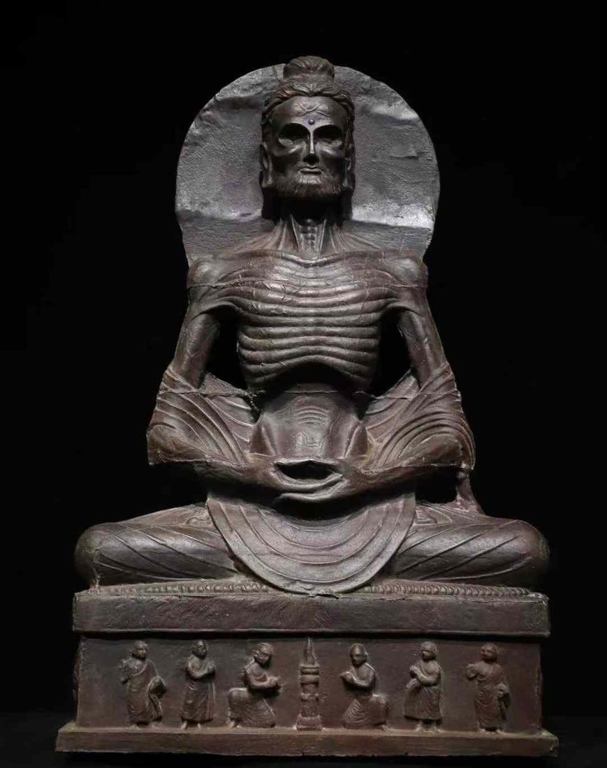 Gandhara Art Iron Statue of Sakyamuni in Asceticism (1 of 9)
