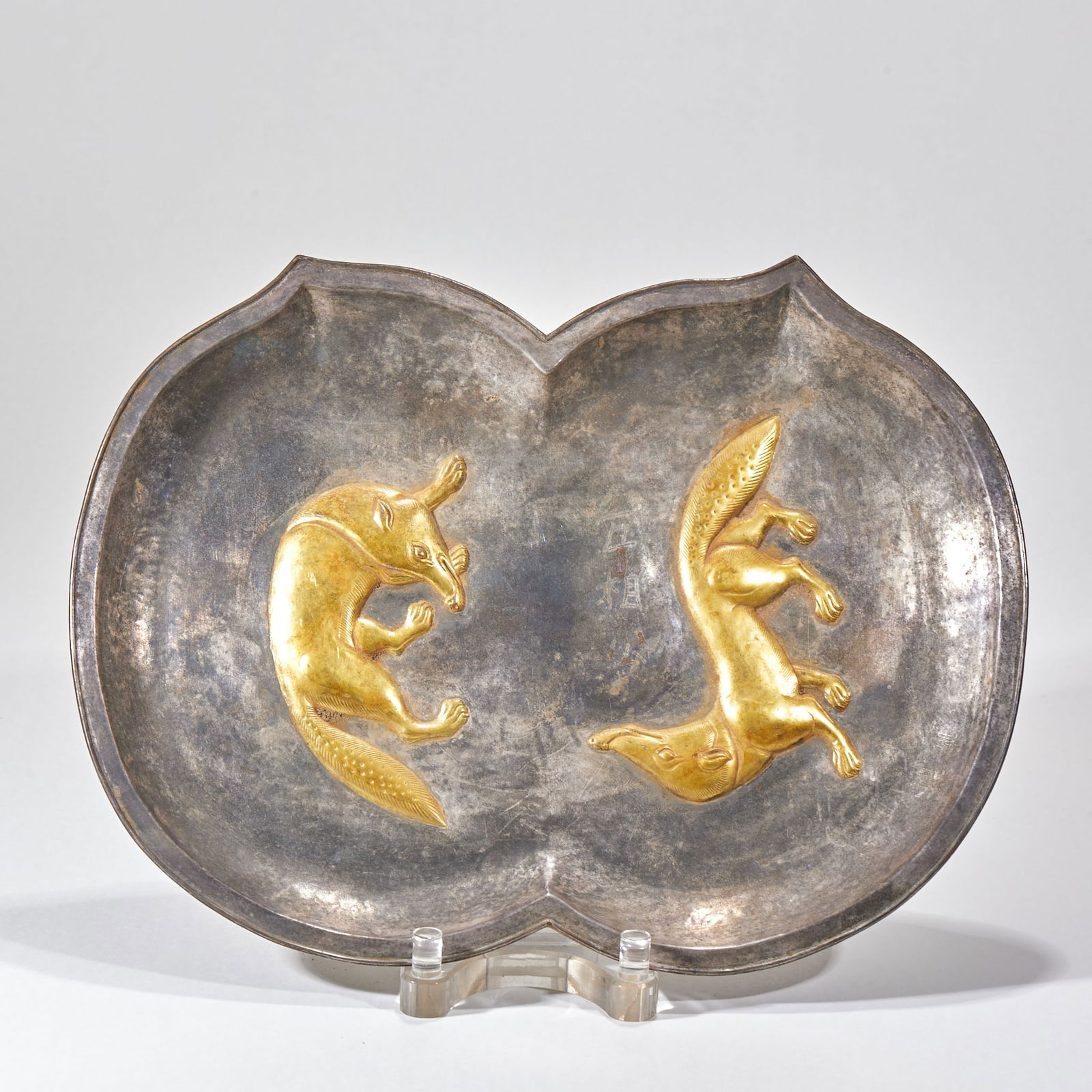 Gilt-Silver Plate with Fox Motif (1 of 6)