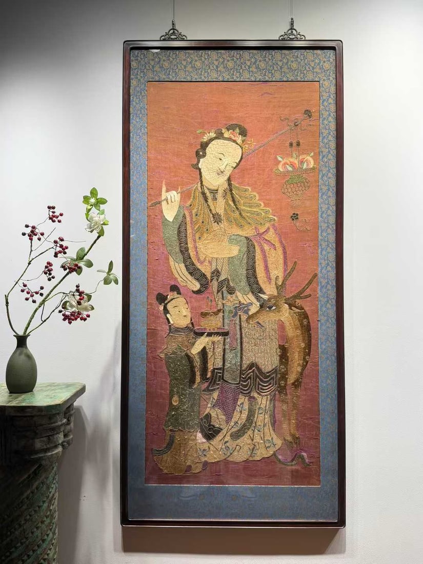 Fine Embroidery Magu Presenting Longevity , Mid-Qing Dynasty (1 of 7)