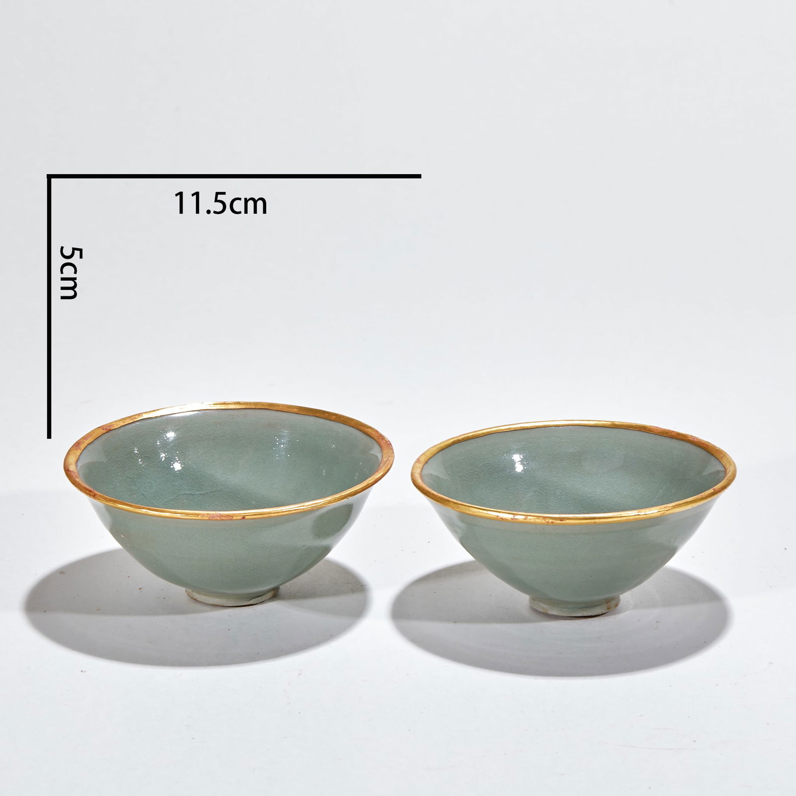 A Pair of Plain Glazed Cups, Yaozhou Kiln (1 of 6)