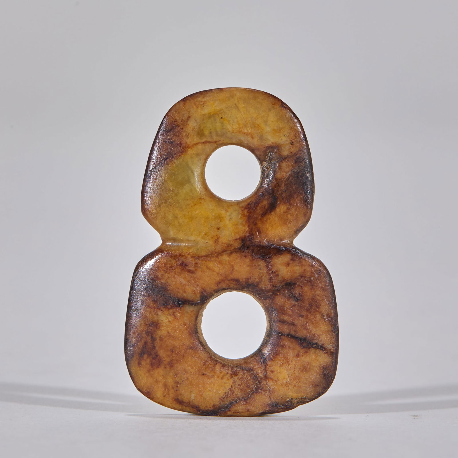 Double-Connected Jade Bi (Disc), Pre-Ming Dynasty (1 of 4)