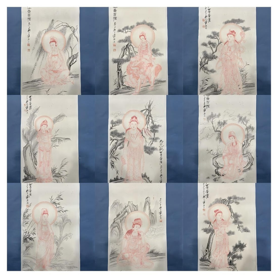 Twenty paintings of Guanyin by Zhang Daqian (1 of 20)