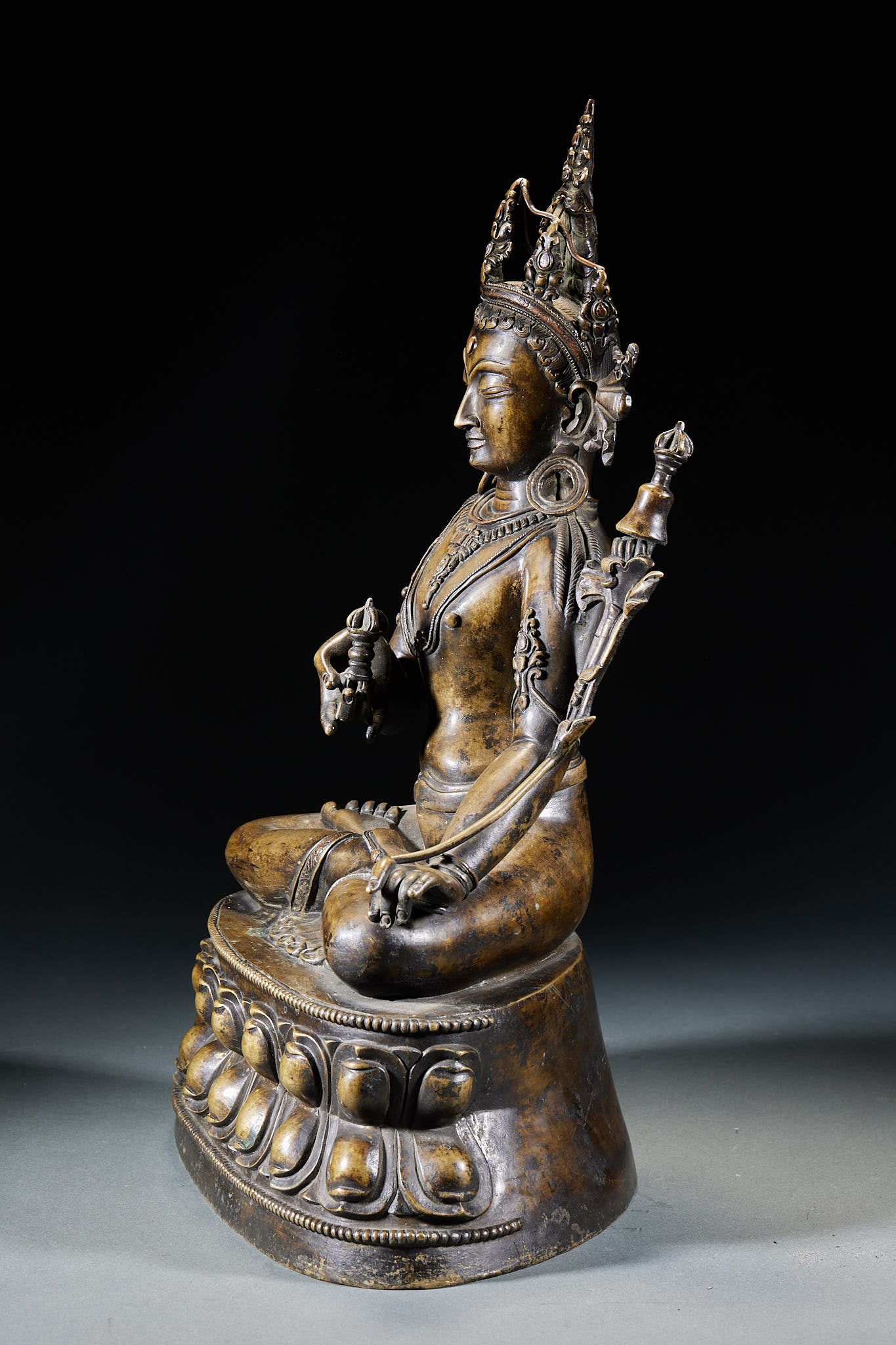 Vajrasattva Buddha statue, alloy bronze - 5