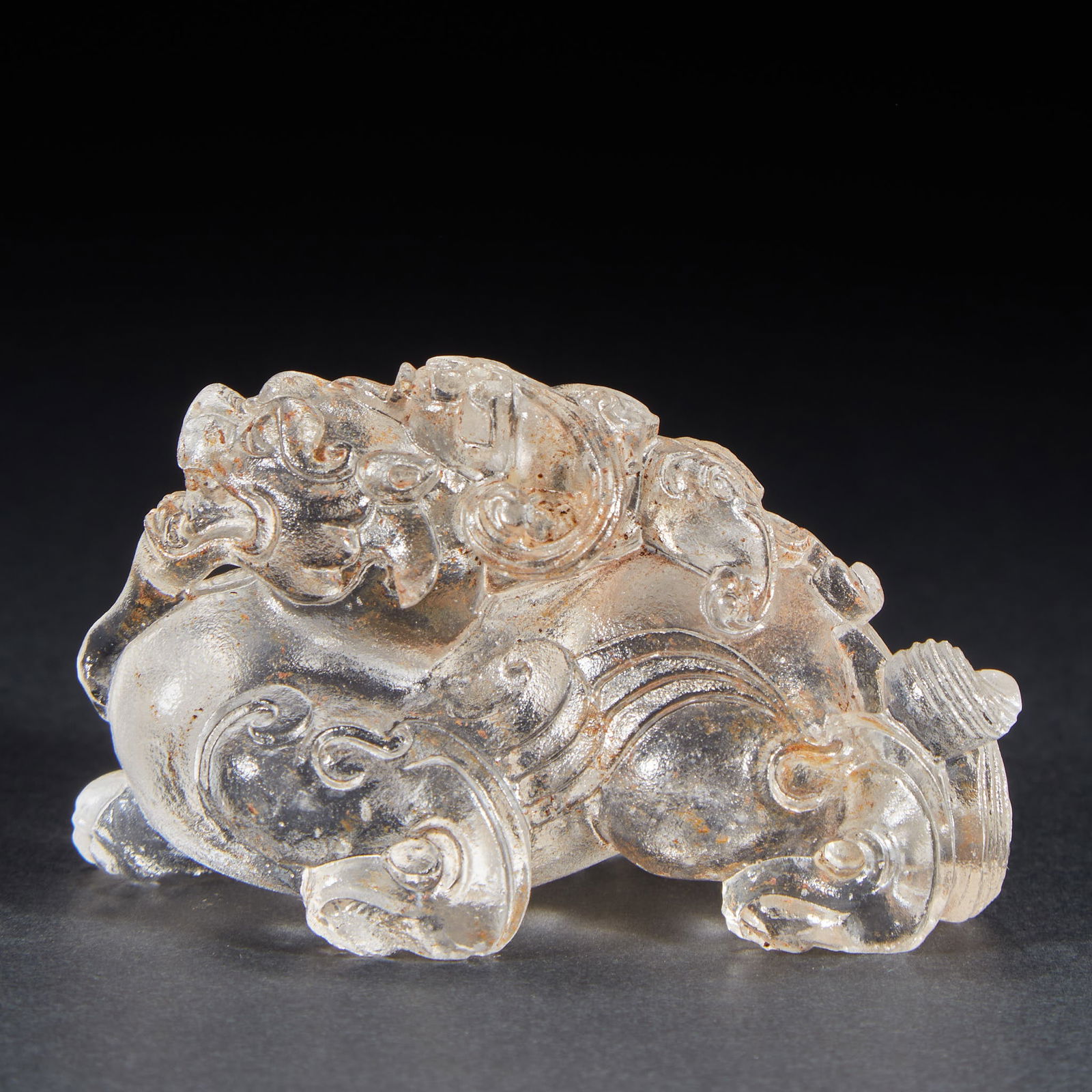 Auspicious beast ornament, crystal - 2