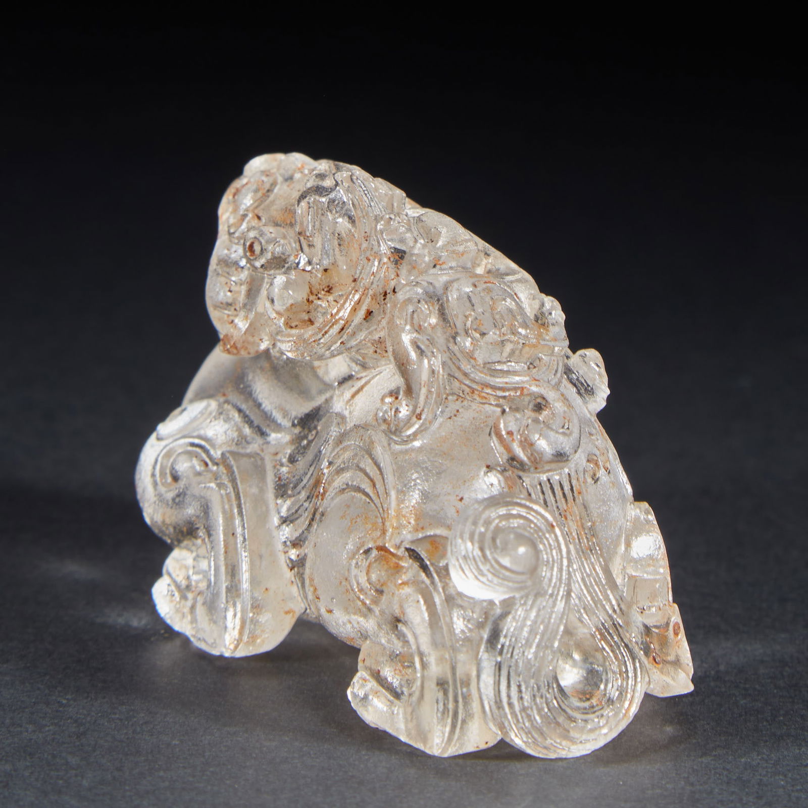 Auspicious beast ornament, crystal - 3