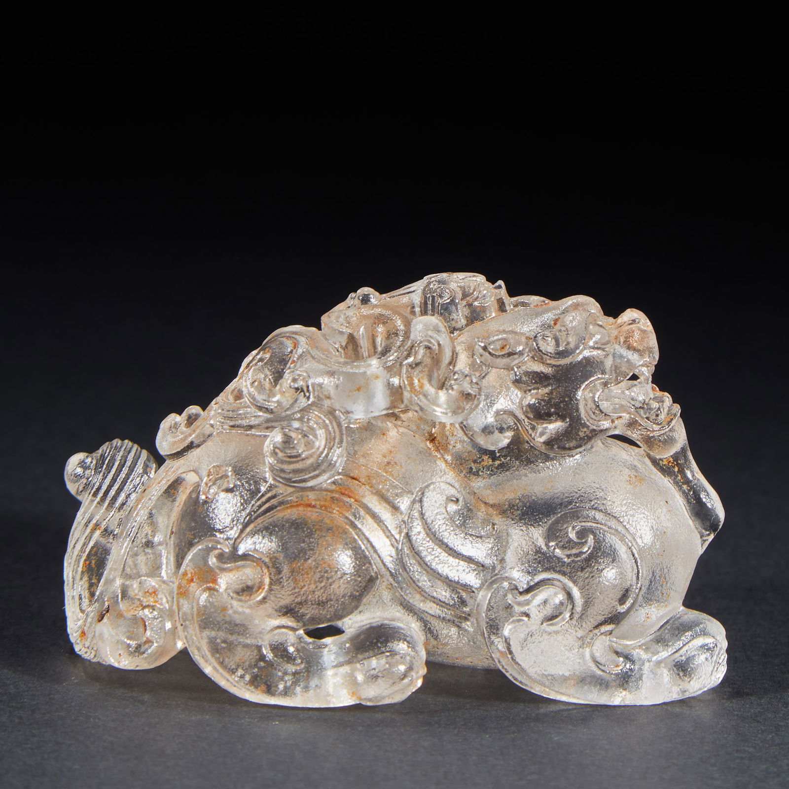 Auspicious beast ornament, crystal - 4
