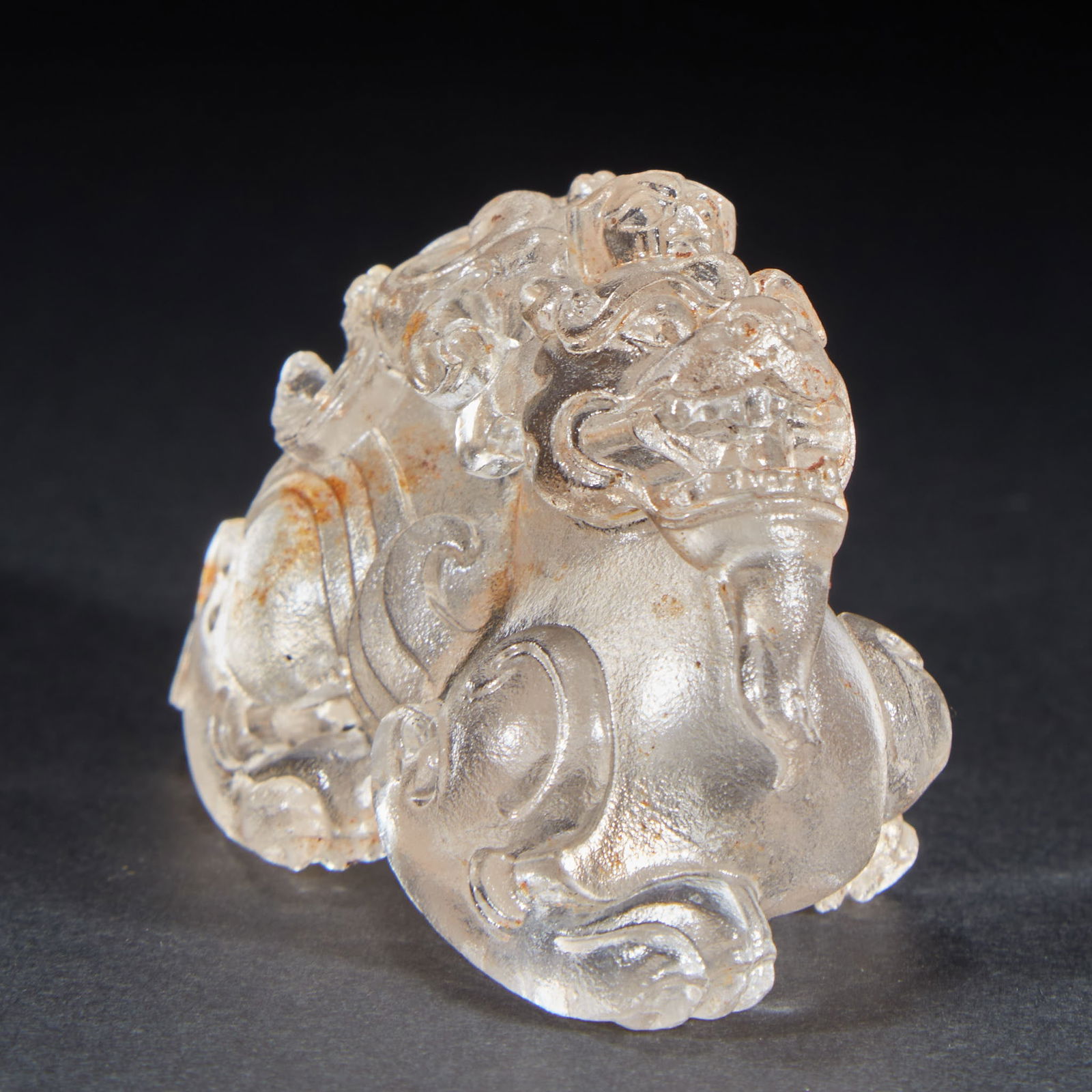 Auspicious beast ornament, crystal - 5