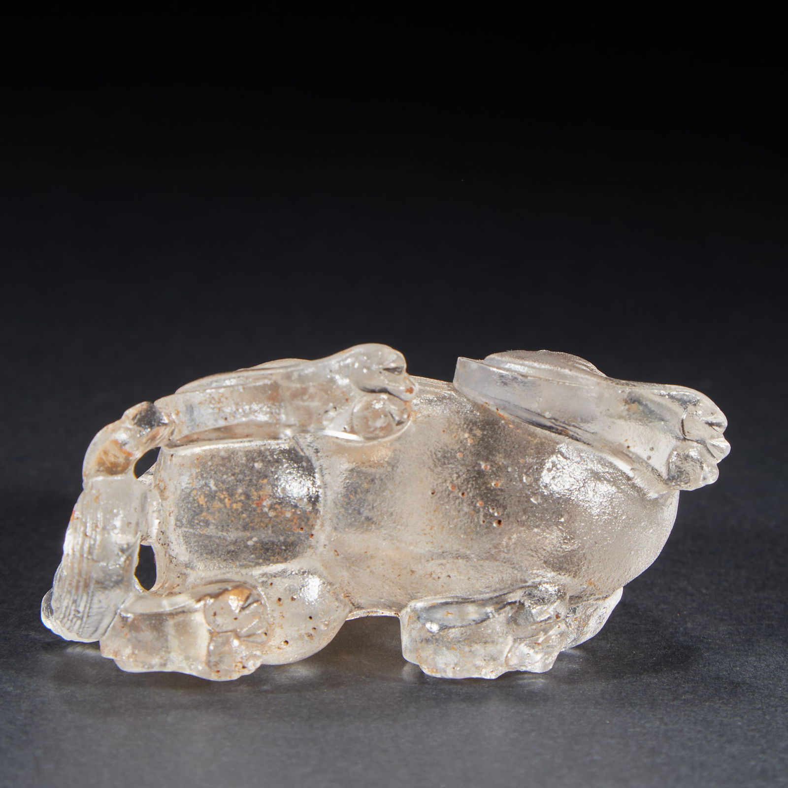 Auspicious beast ornament, crystal - 6