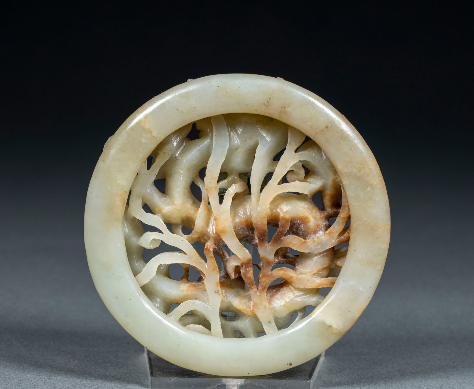 Openwork jade plaque with dragon pattern, Hetian jade - 6