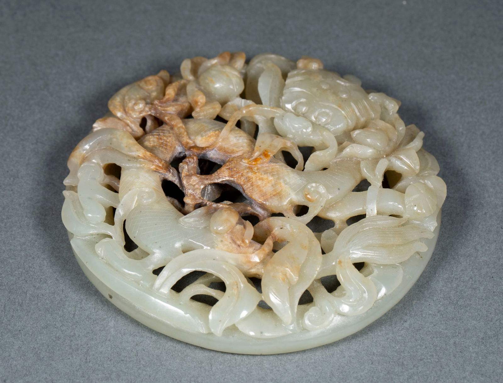 Openwork jade plaque with dragon pattern, Hetian jade - 7
