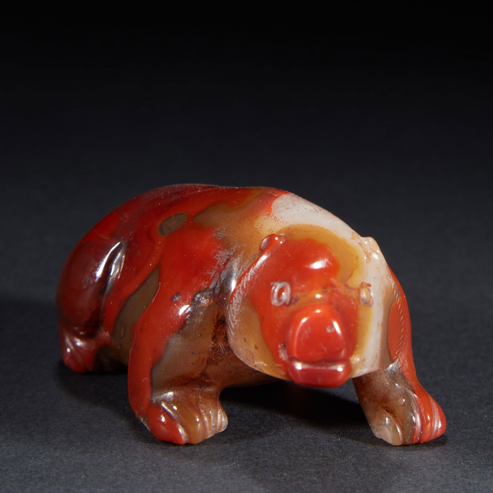 Jade beast ornament, agate - 2