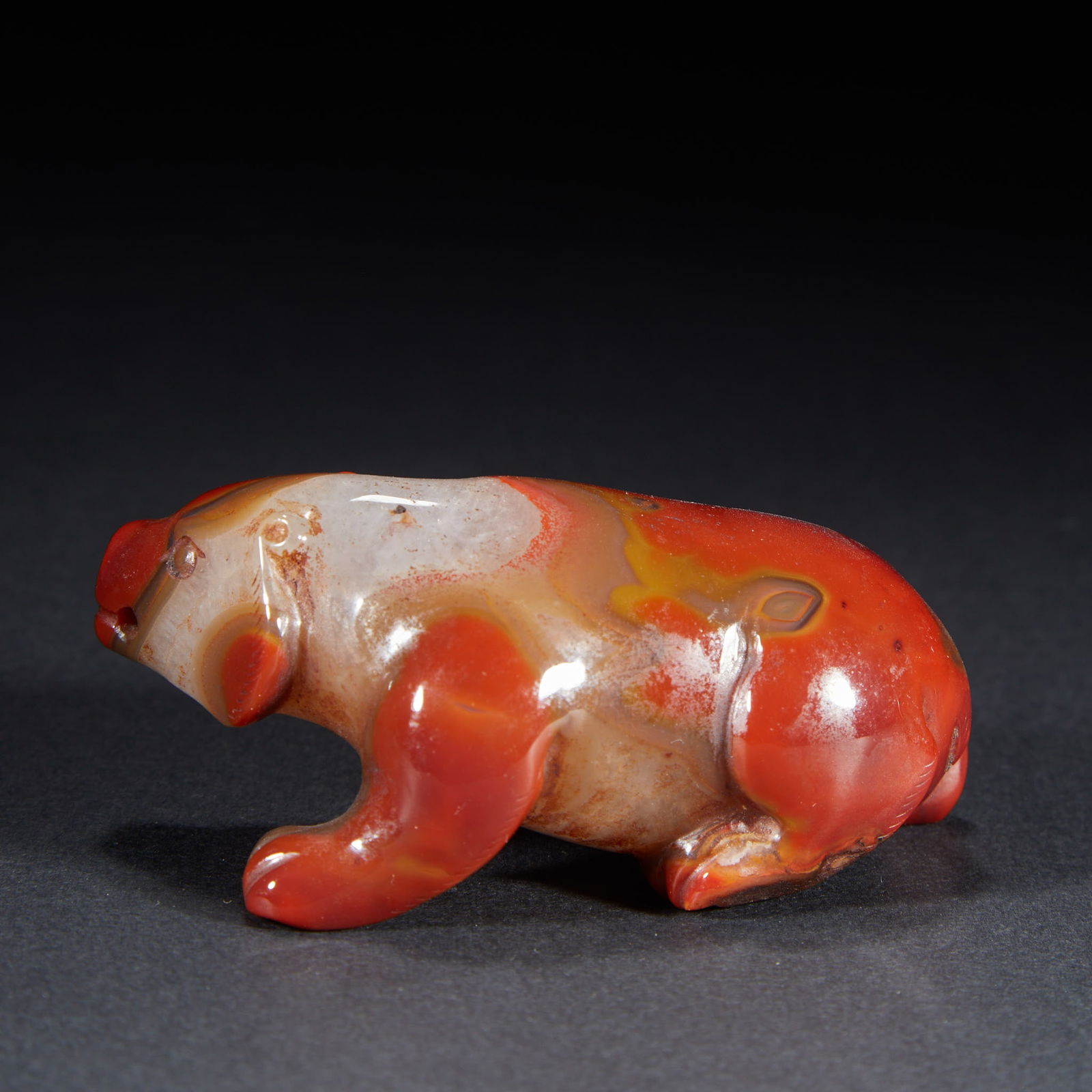 Jade beast ornament, agate - 3