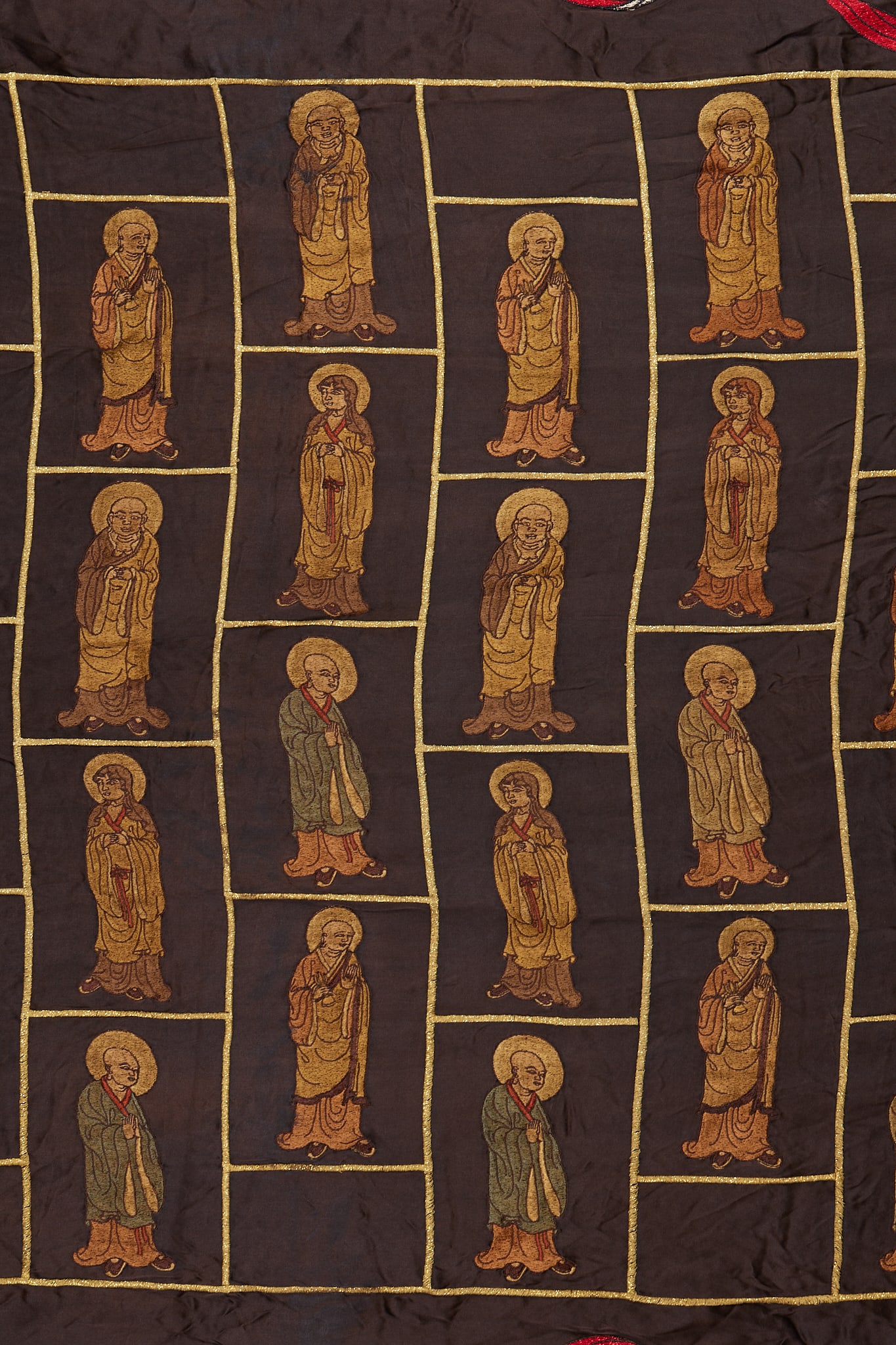 Sutra Blanket with Arhat Pattern, Embroidered - 3