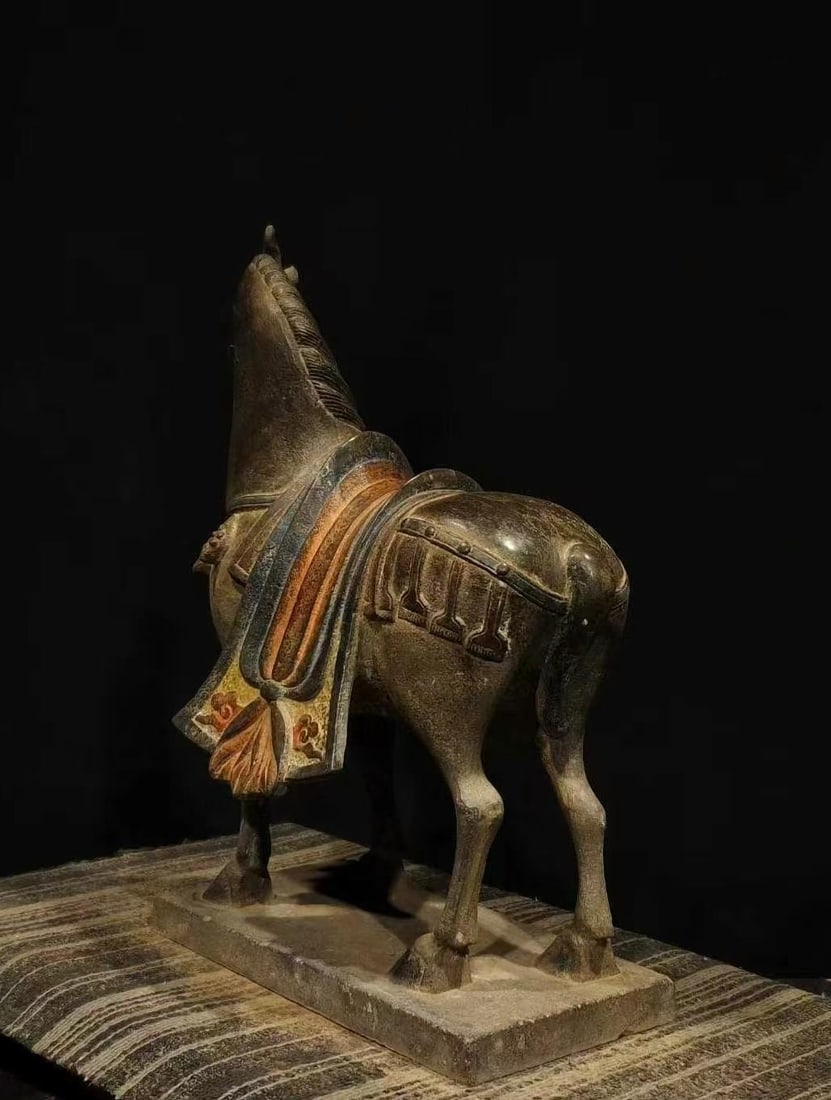 Polychrome Stone Horse - 5