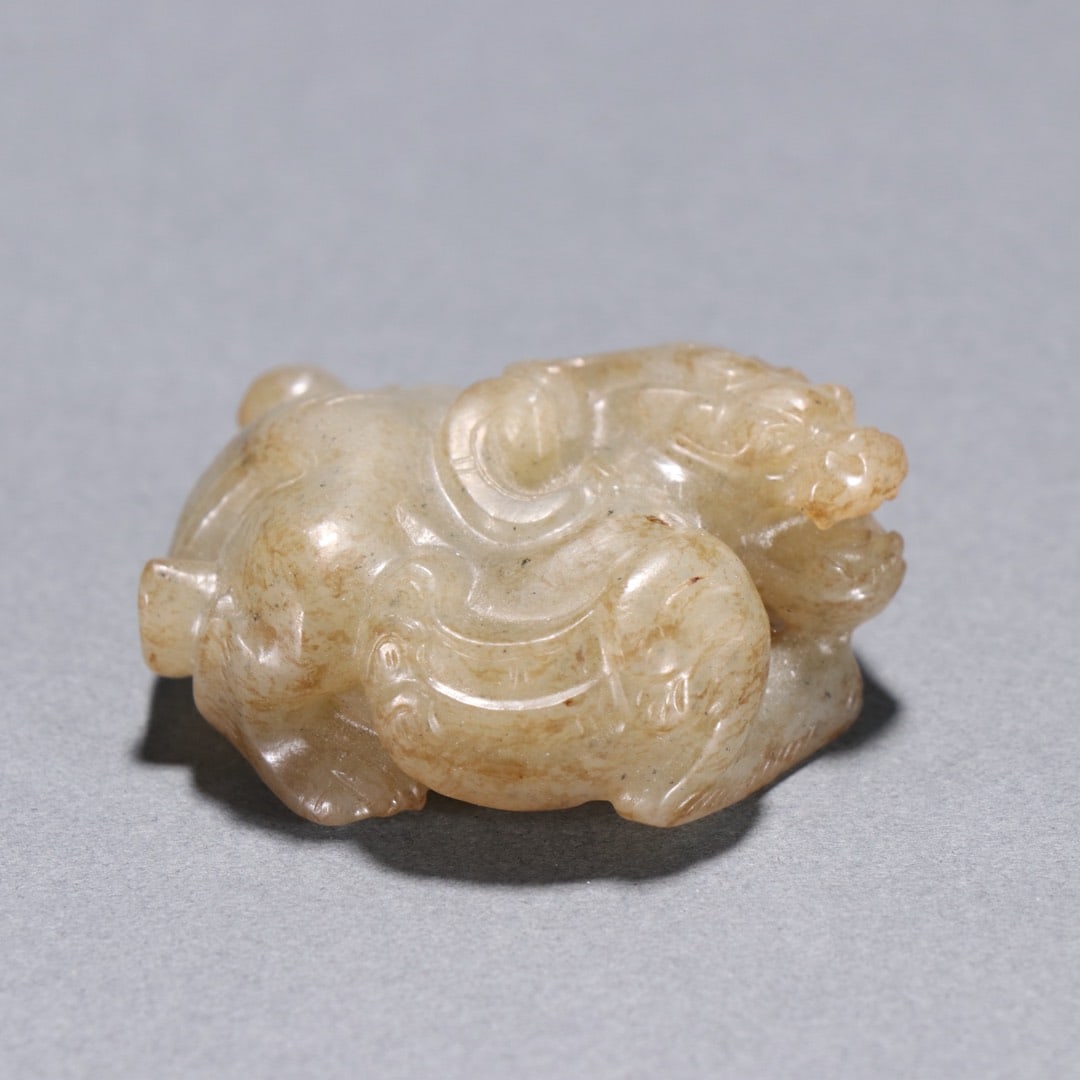Chi-Dragon Ornament, Hetian Jade, Pre-Ming Dynasty (1 of 8)
