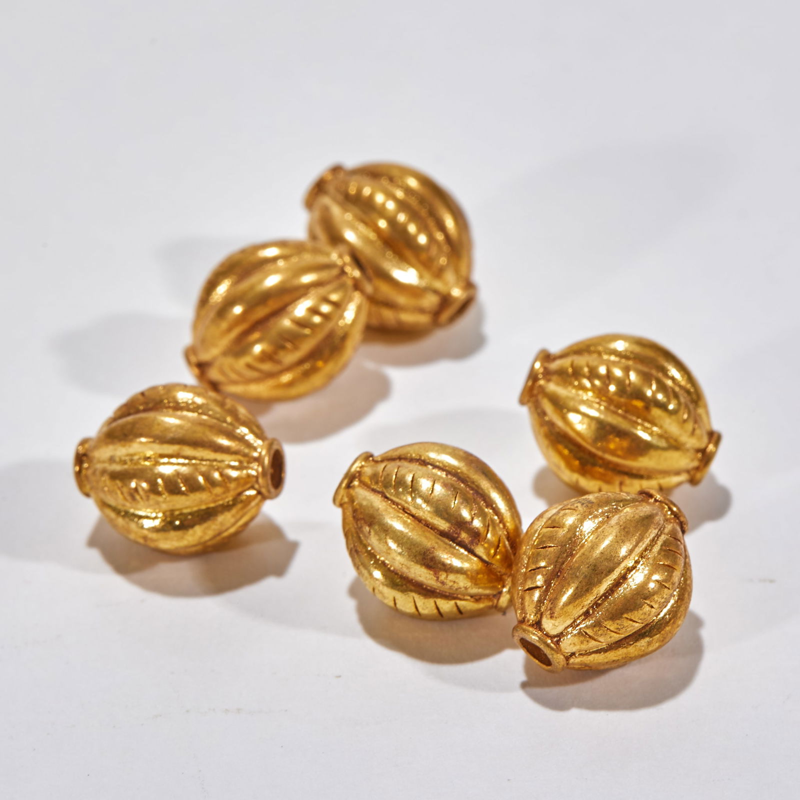 Melon-ribbed Spacer Bead - 6