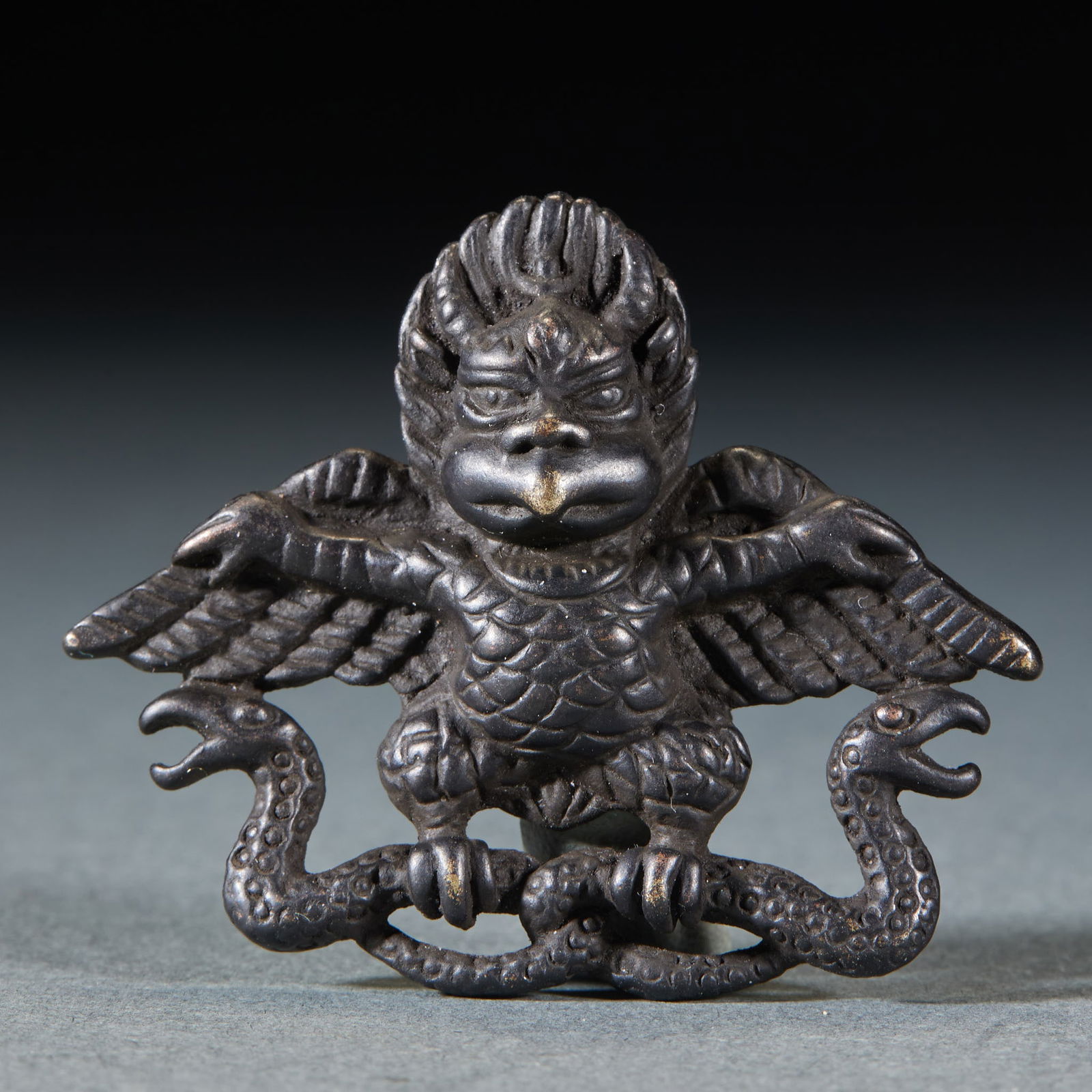 Garuda (Golden-Winged Roc) Statue: Garuda Statue, H:3.8cm, L:4.6cm, W:1.3cm, Wt:13g