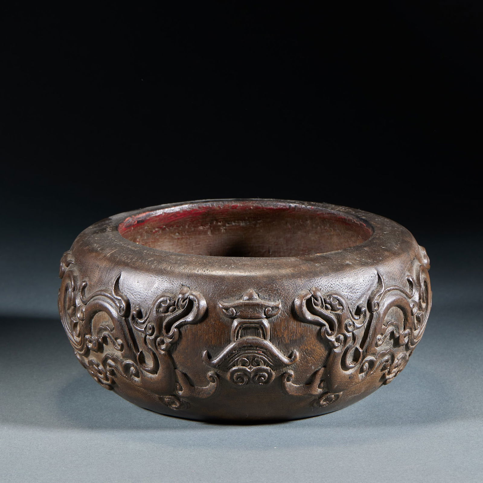 Buddha's Alms Bowl with Dragon Pattern, Agarwood (1 of 7)